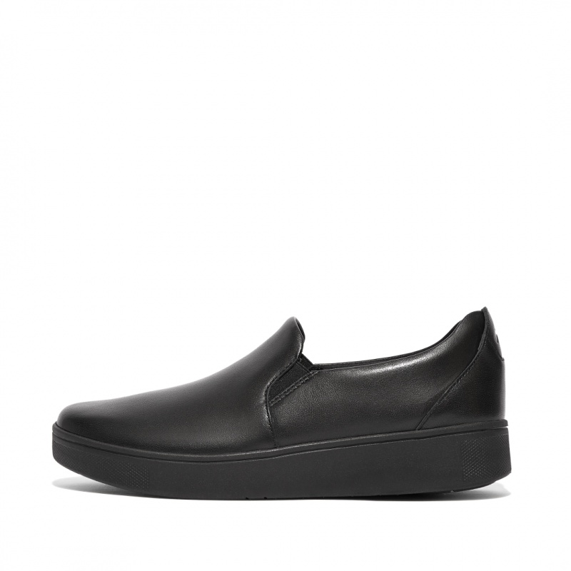 Fitflop Rally Slip On Skate Sneakers Dames Zwart | NL-NCR-406728