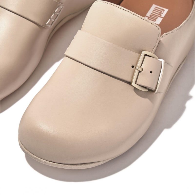 Fitflop Shuv Gesp Riemen Klompen Dames Grijs Beige | NL-DTF-815306