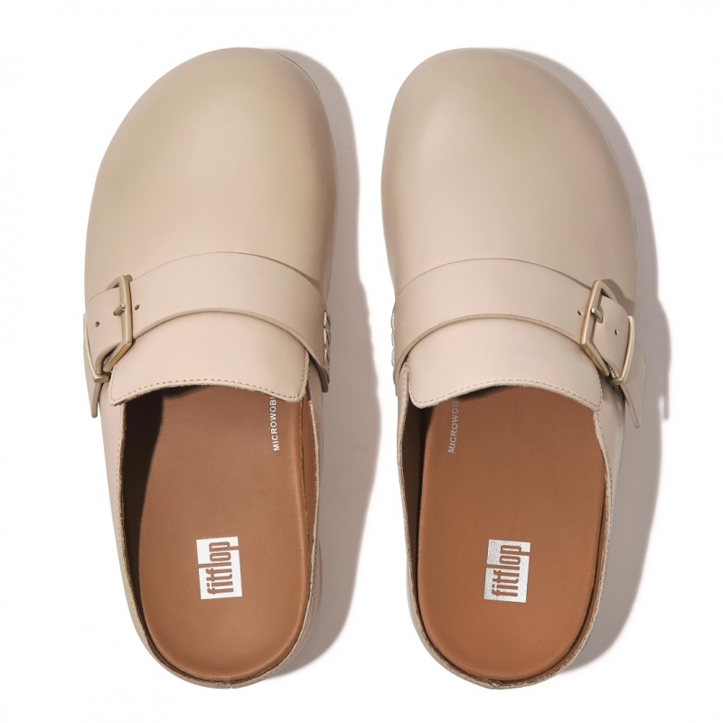 Fitflop Shuv Gesp Riemen Klompen Dames Grijs Beige | NL-DTF-815306