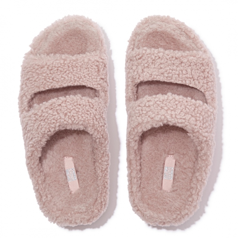 Fitflop Shuv Wol Shearling Pantoffels Dames Roze | NL-NAV-264985