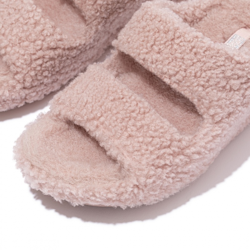 Fitflop Shuv Wol Shearling Pantoffels Dames Roze | NL-NAV-264985