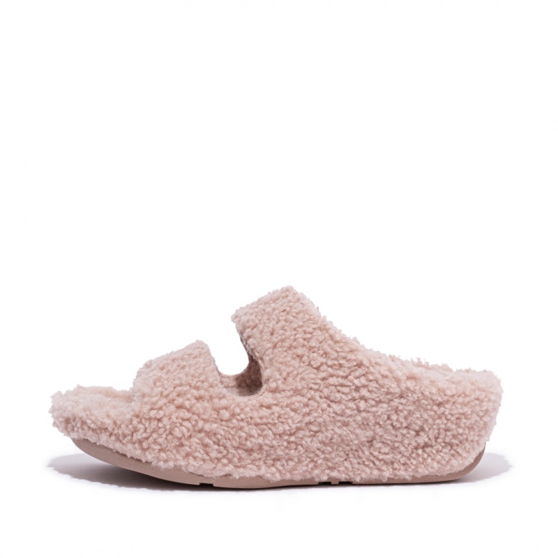 Fitflop Shuv Wol Shearling Pantoffels Dames Roze | NL-NAV-264985