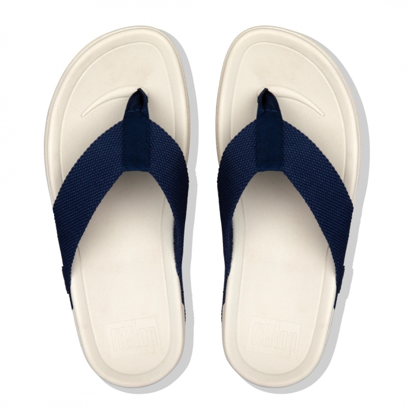 Fitflop Surfer Polyester Teenpaal Sandalen Heren Blauw | NL-NYQ-049817