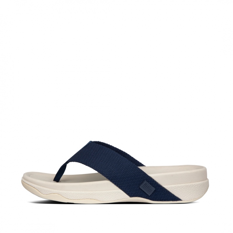 Fitflop Surfer Polyester Teenpaal Sandalen Heren Blauw | NL-NYQ-049817