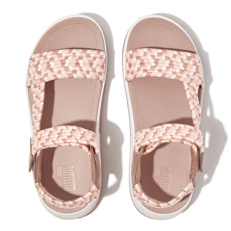 Fitflop Surff Katoenen Webbing Back Riemen Sandalen Dames Beige | NL-USC-829367