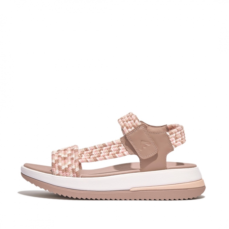 Fitflop Surff Katoenen Webbing Back Riemen Sandalen Dames Beige | NL-USC-829367