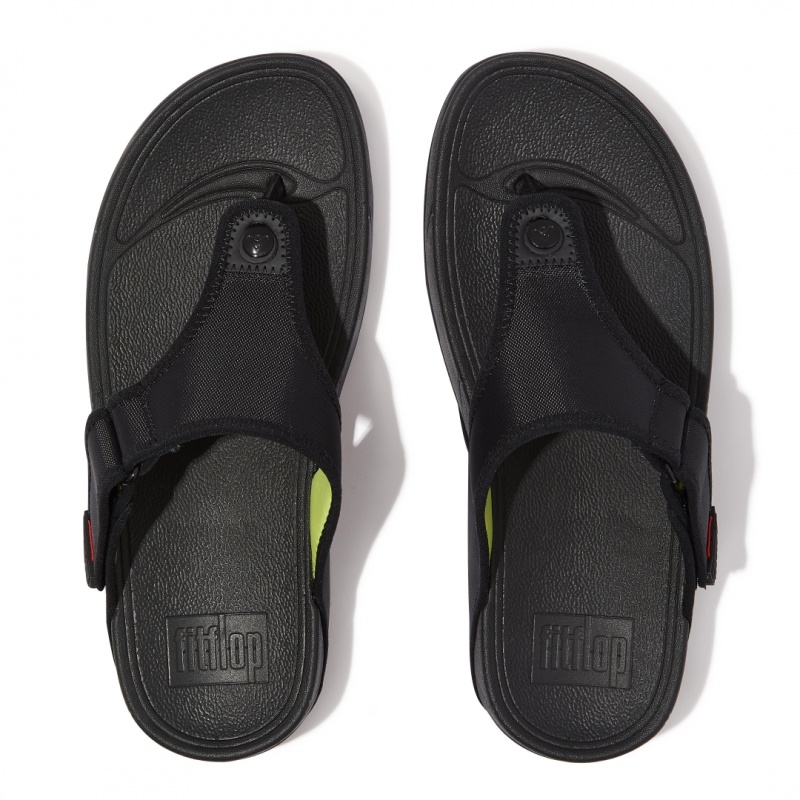 Fitflop Trakk Ii Polyester Faux Neus Thongs Heren Zwart | NL-XSL-307642