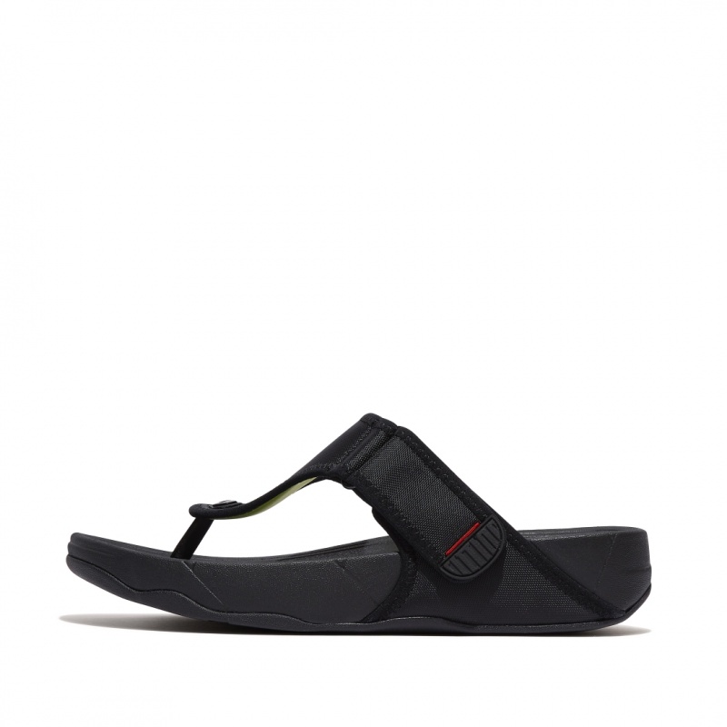 Fitflop Trakk Ii Polyester Faux Neus Thongs Heren Zwart | NL-XSL-307642