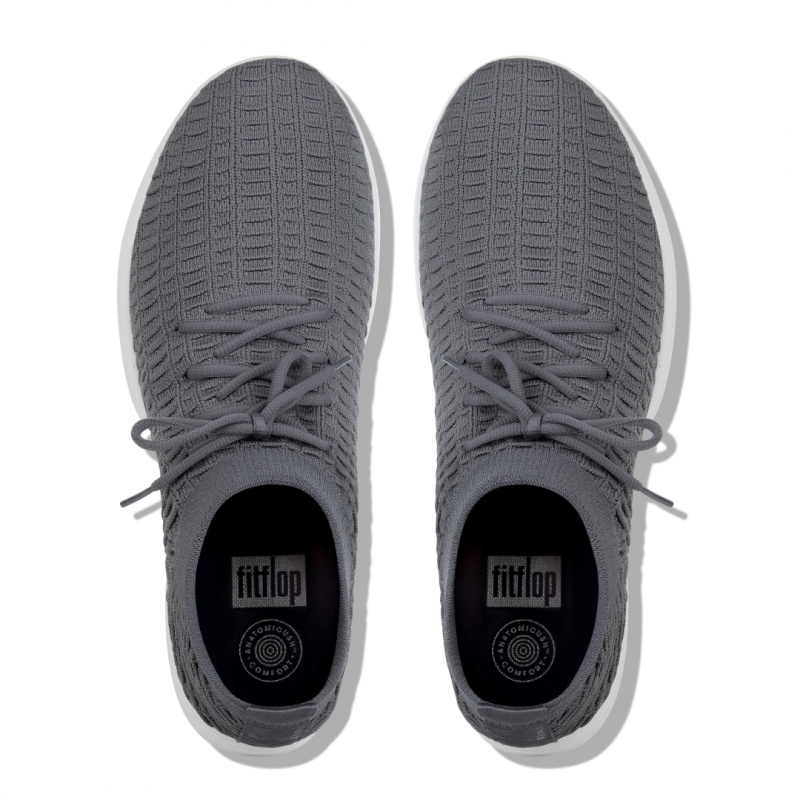 Fitflop Uberknit Textiel Sneakers Heren Donkergrijs | NL-NPC-584769