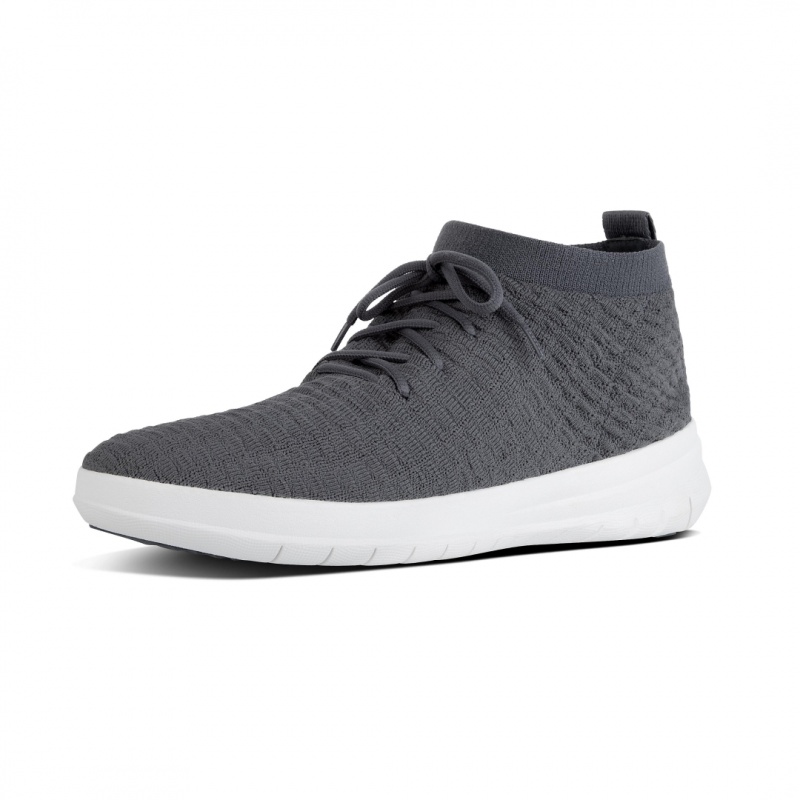 Fitflop Uberknit Textiel Sneakers Heren Donkergrijs | NL-NPC-584769