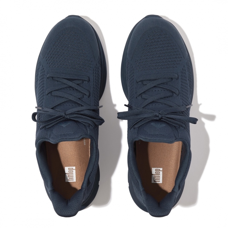 Fitflop Vitamin Ffx Knit Sports Sneakers Heren Blauw | NL-UTE-027958