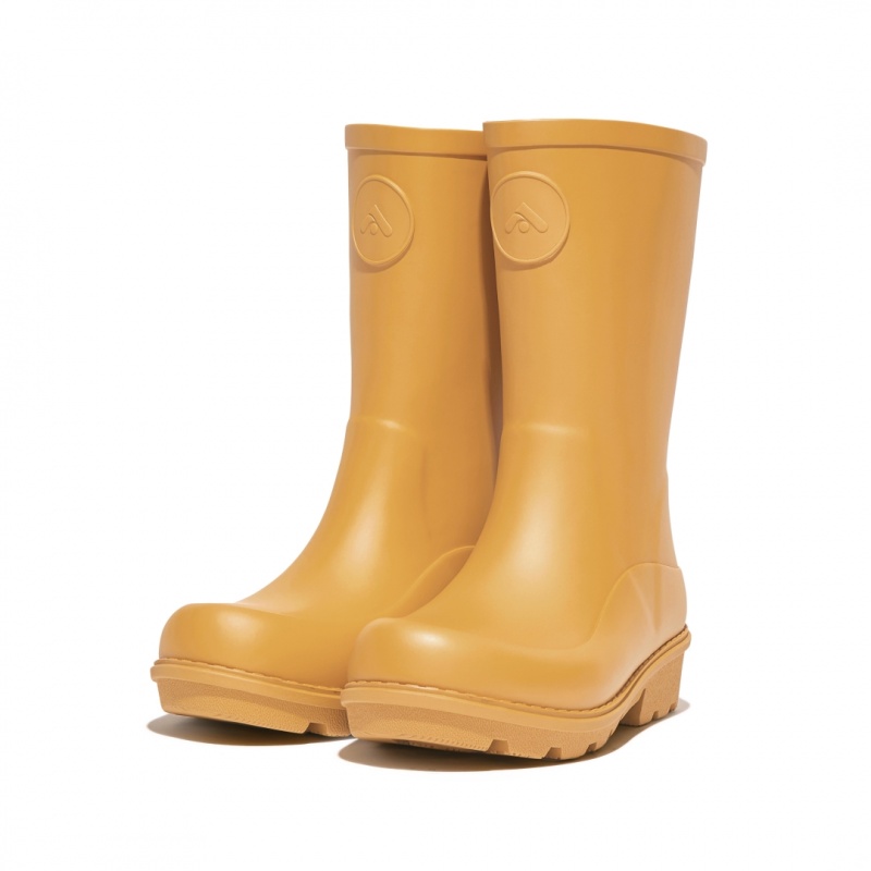 Fitflop Wonderwelly Natural Mix Welly Regenlaarzen Kinderen Geel | NL-SJH-361807