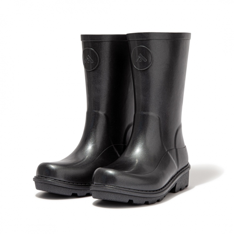 Fitflop Wonderwelly Welly Regenlaarzen Kinderen Zwart | NL-INF-827035